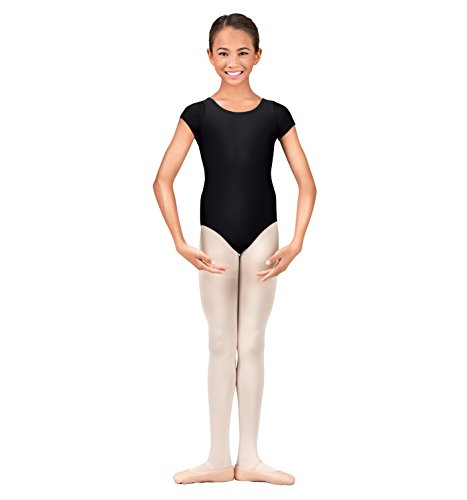 Theatricals Girls Short Sleeves Dance Leotards & Unitards Black M