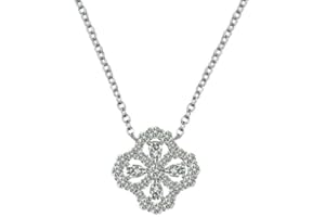 CEYFEY 18K Gold Plated Four Leaf Clover Necklace for Women Lucky Clover Pendant Dainty Gold Necklace Elegant Jewelry Gift for Any Occasion