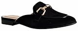 LUSTHAVE Women's Gold Plated Slide On Slip On Mule Loafer Flats Shoes