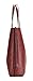Scarleton Stylish Reversible Tote Handbag for Women, Vegan Leather Shoulder Bag, Hobo bag, Satchel Purse, Burgundy/Khaki, H18422014