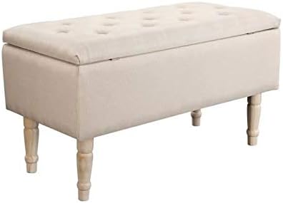 Emilie Banc Avec Coffre De Rangement Beige Ecru 80cm X 40cm X 43 5cm Amazon Fr Cuisine Maison