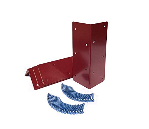 Hi-Flame Set of Four 9 inches Raised Garden Corner Brackets for 10″ Bed, Annatto Color