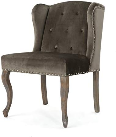 Christopher Knight Home Natalia New Velvet Wingback Club Chair (Qty Of 1 Grey)