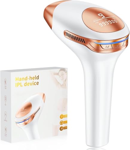 21J Pulsed Light Epilator with 9 Energy Levels, Laser Epilator with Auto Scroll Mode, 999,900 Flashes Pulsed Light Epilator for Women and Men, Face, Armpits, Bikini, Body