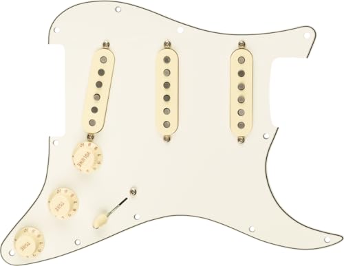 Fender Pre-Wired Strat Pickguard Custom Shop Fat 50s SSS Parchment 11-Hole