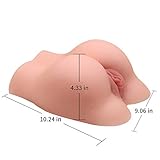 Rzoeox Sex Doll Male Masturbator, Realistic TPE 3D Love Dolls with Tight Vagina and Anal Extremely Soft Ass Adult Sex Toy for Men (10.24 x 9.06 x 4.33in,5.5lb)