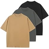 OSACOD Men's Oversized T-Shirts Cotton Tee Heavyweight Unisex Short Sleeve Crew Neck Loose Fit Basic Tops