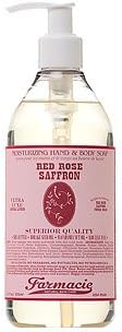 Hand & Body Soap Red Rose Saffron 12 oz by Farmacie