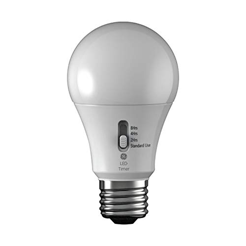 GE Lighting LED+ Timer Light Bulb, Soft White, BuiltIn Automatic Timer