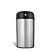 NINESTARS DZT-40-8 Automatic Touchless Infrared Motion Sensor Trash Can, 11 Gal 40L, Stainless Steel Base (Round, Black Lid)