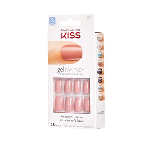Kiss Nails GEL FANTASY Short Design Nails w/Adhesive Tabs & Glue (KGN12
