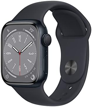 Apple Watch Series 8 GPS 41mm Midnight Aluminium Case Sport Band Smartwatch