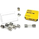 Bussmann AGX-20 AGX Series Fuse, Fast Acting, 20 Amp, 125/250V, Glass Tube, 1/4" x 1" (Pack of 5)