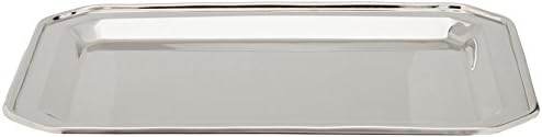 DMA Elements Home NAMSST12X16 Rectangle Serving Tray, Silver