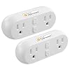 Meross Smart Wi-Fi Dual Plug, 15A Smart 2-in-1 Outlet, Support Apple HomeKit, Siri, Alexa, Echo, Google Assistant and…
