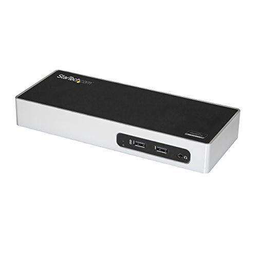 StarTech.com USB 3.0 Dual Monitor Docking Station - USB to HDMI - USB to VGA or DVI - USB Docking Station - Port Replicator - USB 3.0 Dock