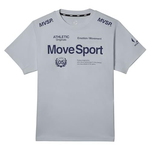 MOVESPORT(ムーブスポーツ) 半袖Tシャツ オーセンティックロゴ サンスクリーン UVカット メンズ ST5SHT12M_GY01