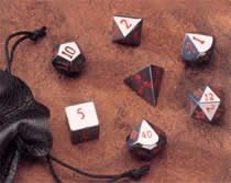 Dwarven Stones 12mm Genuine Hematite 7 Piece Polyhedral Dice Set