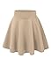 MBJ WB669 Womens Basic Versatile Strechy Flare Skater Skirt S Khaki