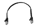 Monoprice Cat5e 1ft Black Flat Patch Cable UTP 30AWG 350MHz Pure Bare Copper Snagless RJ45 Flexboot Series Ethernet Cable