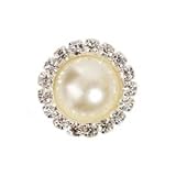 LOKMAN 36 Pcs Beige Crystal Rhinestone Pearl Craft Beads Buttons For DIY Jewelry Making, Wedding DIY Supplies, Clothes Decoration and Other DIY Craft Projects (36 Pcs)