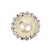 LOKMAN 36 Pcs Beige Crystal Rhinestone Pearl Craft Beads Buttons For DIY Jewelry Making, Wedding DIY Supplies, Clothes Decoration and Other DIY Craft Projects (36 Pcs)