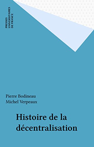 Amazoncom Histoire De La Décentralisation French Edition - 