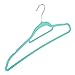 Juvale Teal Velvet Hangers - 50-Pack, 18 in, Slim Flocked Design - Cascading Adult Clothes Hangers & Space-Saving Closet Organizer for Shirts, Suits & Pants