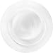 18-Piece White Flat Edge Dinner Set - Dishwasher Safe Opal Glassware