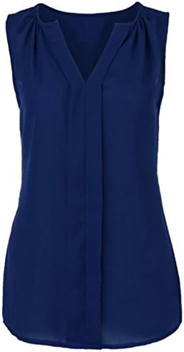 YOcheerful Womens Plus Size Chiffon Vest Shirt Sleeveless Blouse Casual Tank Tops