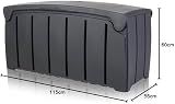 Pluto Packaging Black Extra Large 322L Garden Storage Box Weatherproof Outdoor view 8