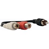 YCS Basics RCA Splitter Cable 1 Male to 2 Female Plugs