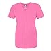 Adar Universal Double Pocket Snap Front Top - 604 - Lipstick Pink - XL