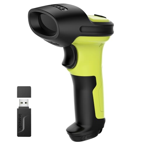 Inateck 2D Wireless Barcode Reader, Bluetooth Barcode Shower, QR Scanner, 1 Charge 3 Months, with AI/APP and SDK, BCST-72, Green