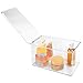 mDesign Stackable Bathroom Storage Box with Lid - Container for Organizing Hand Soaps, Body Wash, Shampoo, Conditioner, Hand Towels, Hair Accessories - Lumiere Collection - 4 Pack - Clear