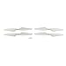 UUMART 8 Pairs Propeller CW+CCW & Screw Set for Hubsan H502S H502E X4 RC Quadcopter Spare Parts-White