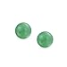 Simple Dyed Gemstone Green Aventurine Round Ball Stud Earrings For Women .925 Sterling Silver 8MM