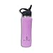 GO Active Stainless Steel Insulated Water Bottle with Flip Straw and Sweat-Proof Rubber Grip, H2O Sports Drinking Bottle is BPA Free, Portable, Durable, Good for Kids, Keeps Ice Over 20 Hours, 24 oz.