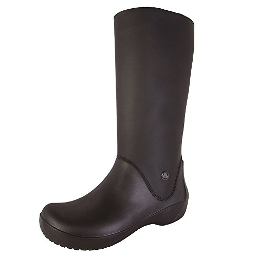 crocs Women's Rainfloe Boot,Black,6 M US