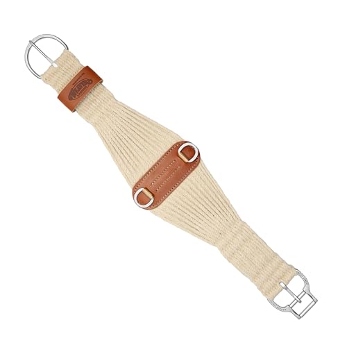 Weaver Leather Natural Blend 27 Strand Roper Smart Cinch with New and Improved Roll Snug Cinch Buckle, 28-Inch, Natural