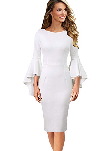 sheath dress bell sleeves