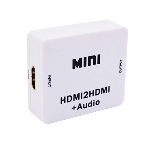 Gowoops 1080P Mini HDMI2HDMI Audio HD Converter HDMI to HDMI Audio Extractor Adapter switcher Video Audio Converter Adapter for PC Laptop HDTV Projector - Thumbnail 6
