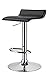 DUHOME 2 PCS Contemporary Counter Bar Stool Curved Swivel Adjustable Barstools (Black)
