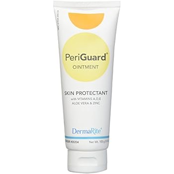 Dermarite PeriGuard Antimicrobial Skin Protectant Ointment, 2 Pack - 3.5 oz Tube - with Vitamins A, D, E, Aloe Vera and Zinc - Clear Moisture Barrier Cream