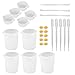 28 Pieces Silicone Cups and Tools Set Silicone Measuring Cups Mixing Cups Glue Tools Sticks Spoons Finger Cots Droppers for Epoxy Resin Casting Molds Slime Art Waxing