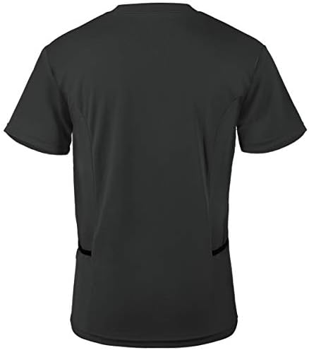 Black backpack with multiple pockets designed for outdoor activities like biking and running.