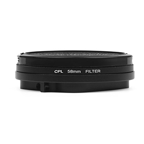 D&F 58mm Professional CPL(Circular Polarizer Lens) with Lens Cover and Adapter Ring for GoPro Hero 6/5 Original Waterproof Case
