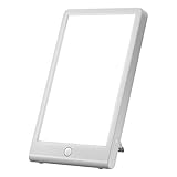 FITFIRST Portable Light Therapy Energy Lamp, Daylight Full Spectrum Light Lamp, 10000 LUX Adjustable LED Light, Tablet One Touch with Timer, 100% UV Free