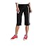 Womens Dri-more Core Striped Bermuda Below Knee Shorts Activewear (XL, Black)