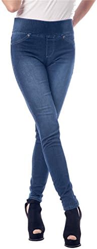Dolcevida Womens Jeans High Waisted Skinny Denim Elastic Jeans (38, Middle Blue)